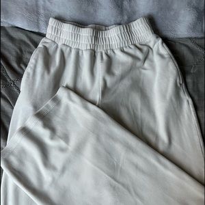 faux velvet track pants